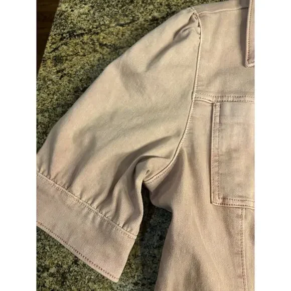 Paige Mayslie Jumpsuit in Vintage Rouge Glow Pink Short Sleeve Sz‎ 8 - Picture 5 of 16